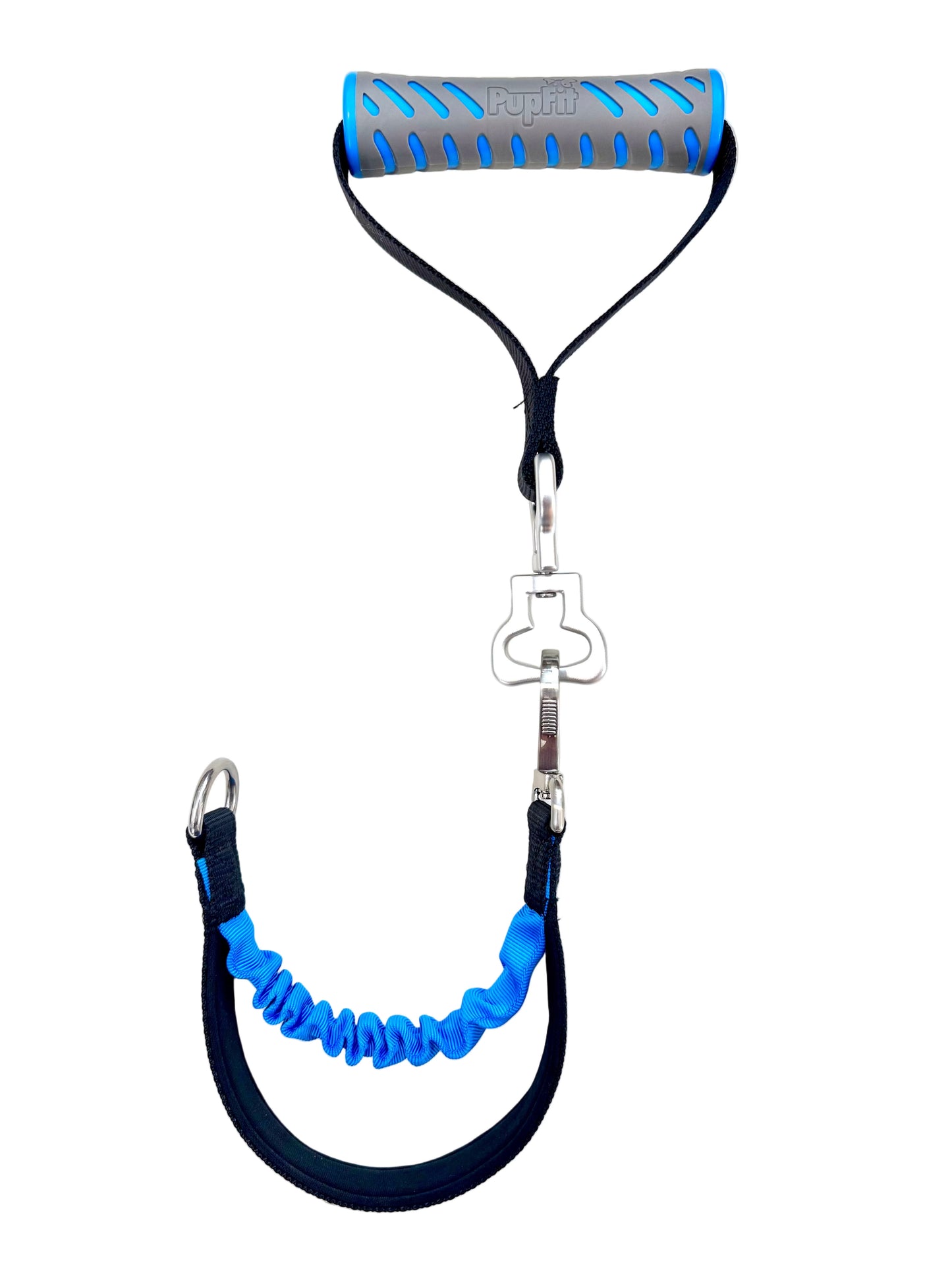 PupFit handle and utility bungee set — shock-absorbing comfortable grip leash handle for walking and tug workouts