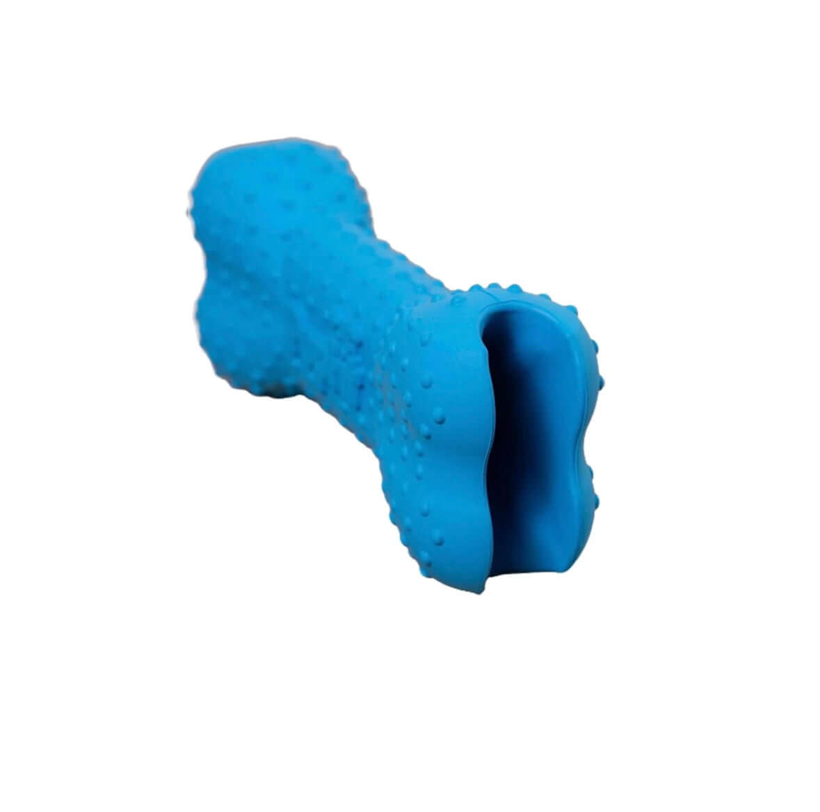 PupFit removable rubber bone loaded with treats — chew toy, fetch toy, and tug toy in one
