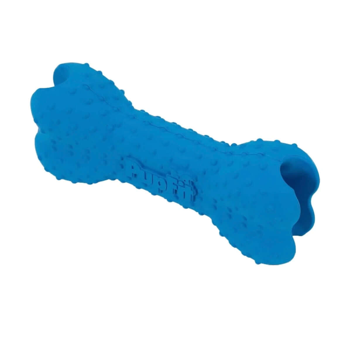 PupFit removable rubber bone loaded with treats — chew toy, fetch toy, and tug toy in one