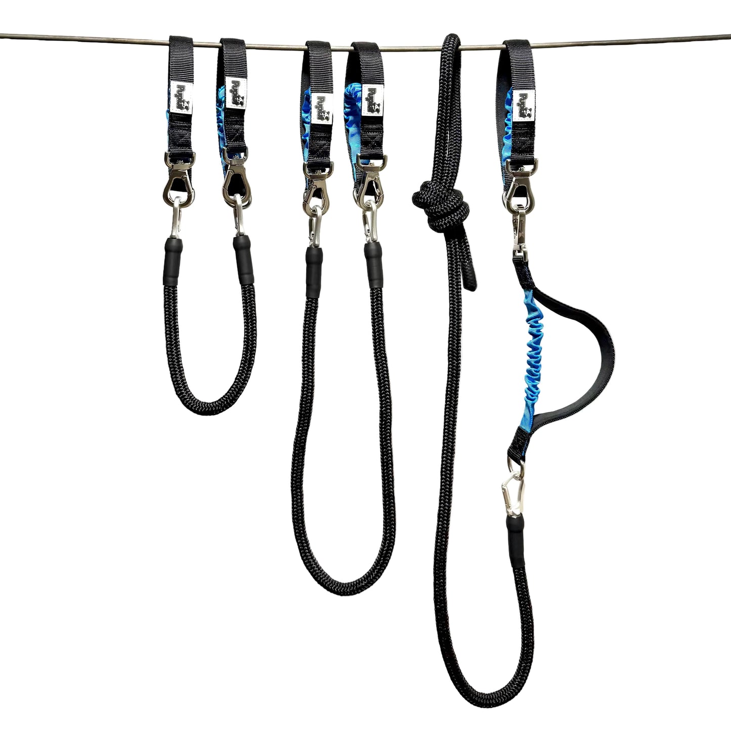 PupFit dual omega leash set — tangle-free  leash system with dog collar for walking