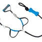 PupFit Dual Omega pack assembled — complete dog fitness kit with adjustable leash, bone, handles, and bag