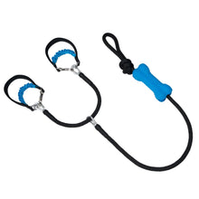 double bungee handle pupfit tug toy on white background
